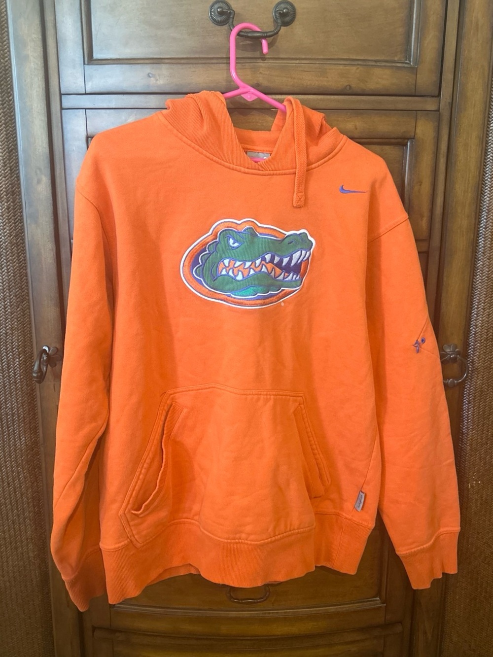 Nike Orange Florida Gators Crewneck Hoodie with Gator Logo